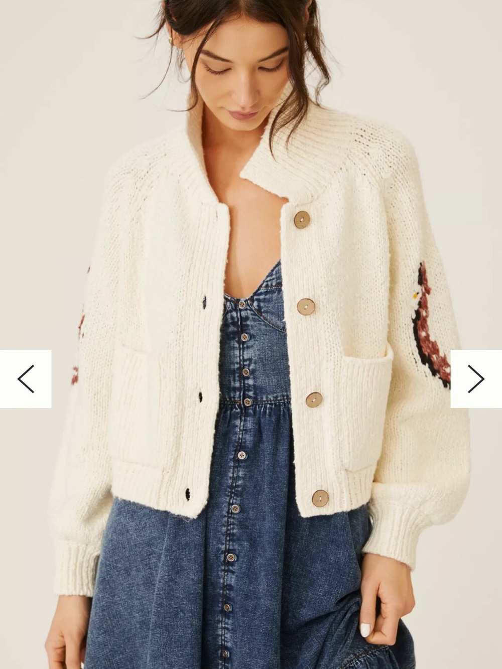 Viral Anthro Horse Utility Sweater Jacket - Picture 2 of 5